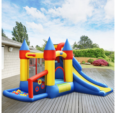 Castle Slide Ball Pit Inflatable Bounce House with Balls & 780W Blower product image