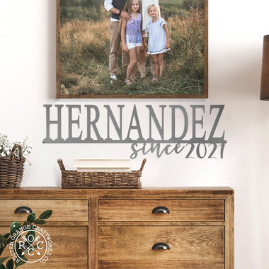 Personalized Established Family Surname Metal Sign product image