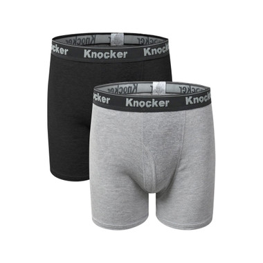 Knocker® Men's 100% Cotton Boxer Briefs (2-Pack) product image