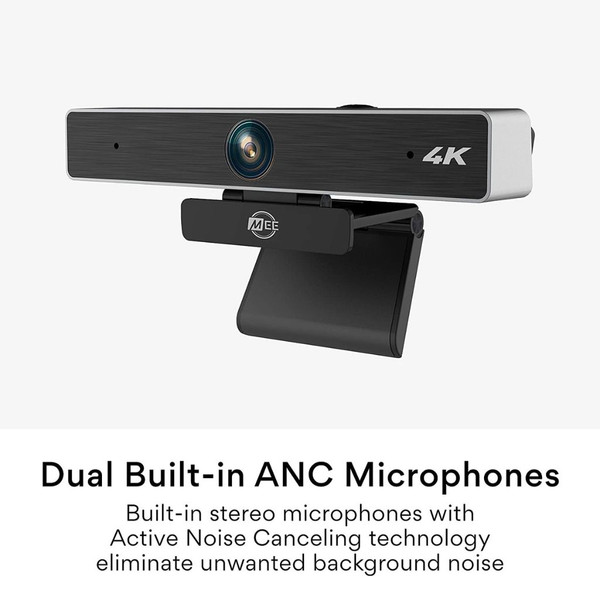 MEE audio® 4K Ultra HD Conference Webcam with ANC Microphone & Privacy Cover product image