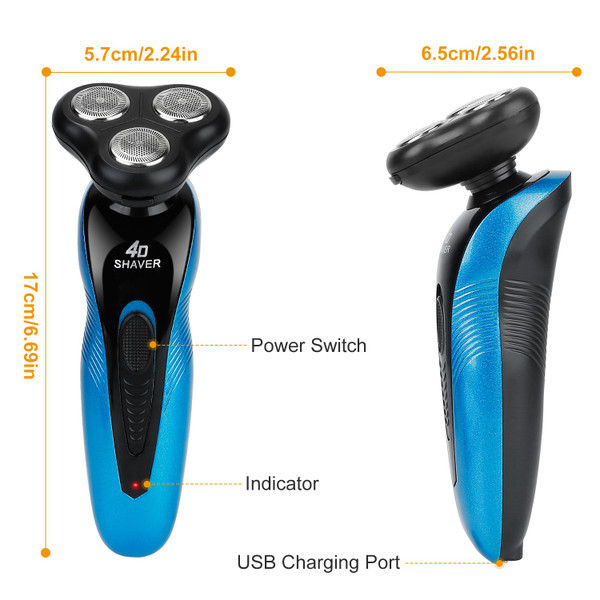 4-in-1 Electric Shaver, Beard Trimmer, Nose Trimmer & Facial Cleaner product image