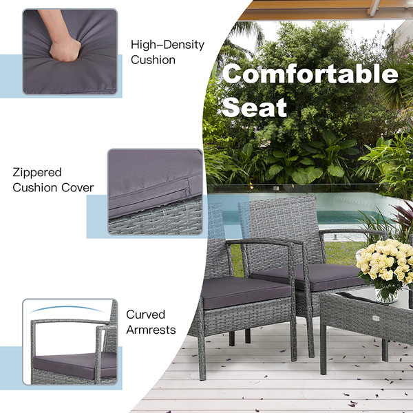 4-Piece Outdoor Rattan Furniture Set product image