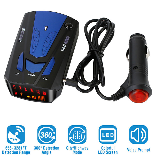 360° Radar Detector with LED Display and Voice Alert product image
