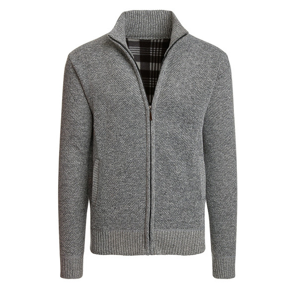 Men's Casual Fleece Lined Full-Zip Sweater Jacket product image
