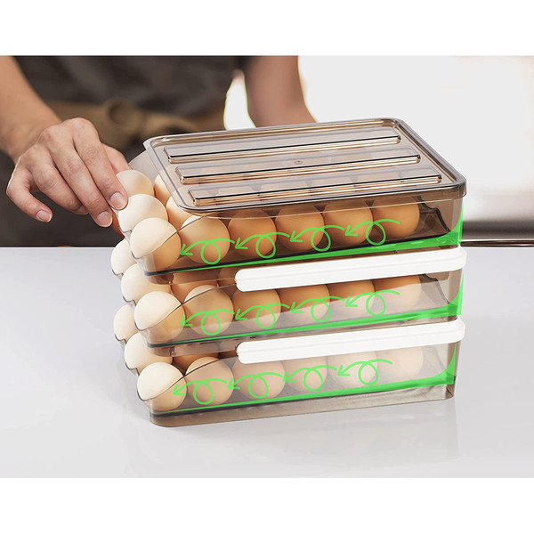 54-Egg Storage Box with Slide Design for Refrigerator product image