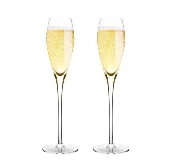 Bella Vino 10.5” Hand Blown Crystal Champagne Flutes (Set of 2) product image