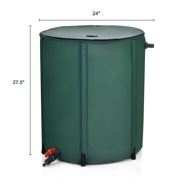 Collapsible 53-Gallon Rain Water Collection Barrel product image