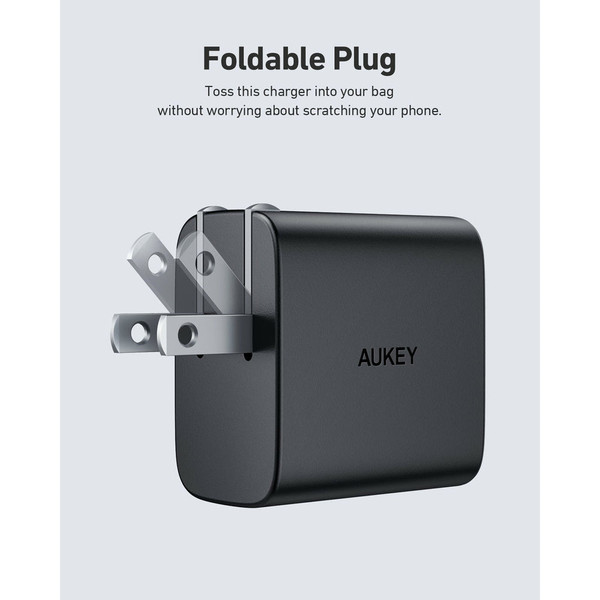 AUKEY® PA-F3S Swift Charger Mix 32W Dual-Port Cube Plug Power Adapter product image