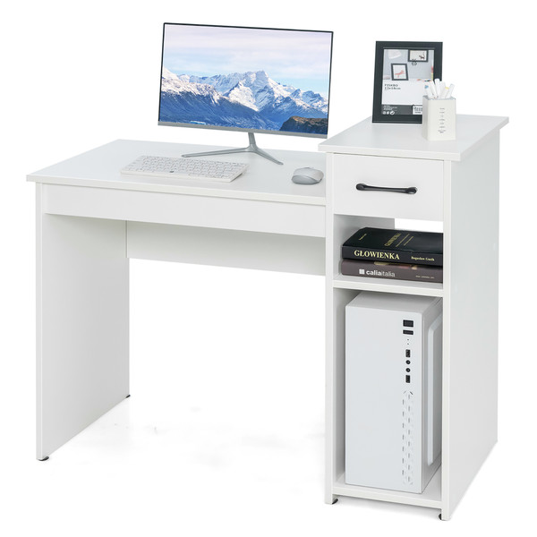 Compact Computer Desk with Drawer and CPU Stand product image