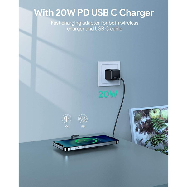 WEMISS® MagSafe Compatible Wireless Charger with 20W USB-C Adapter product image