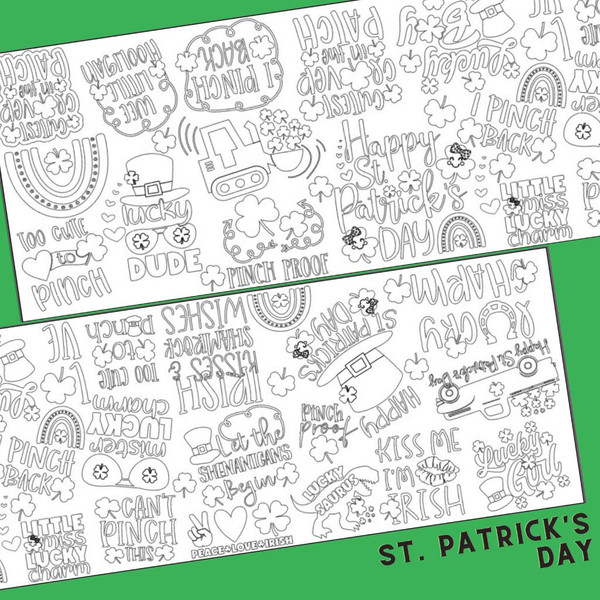 Six Foot St. Patrick's Coloring Runner product image