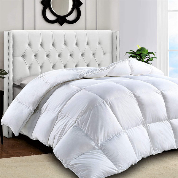 All Season Box Stitched Down Alternative White Comforter product image