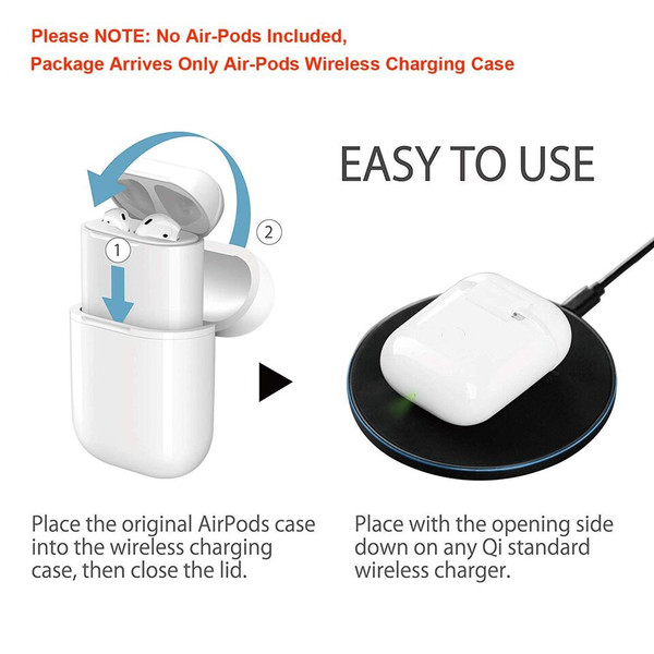 Qi Wireless Charging Case Cover for Apple® Airpods product image