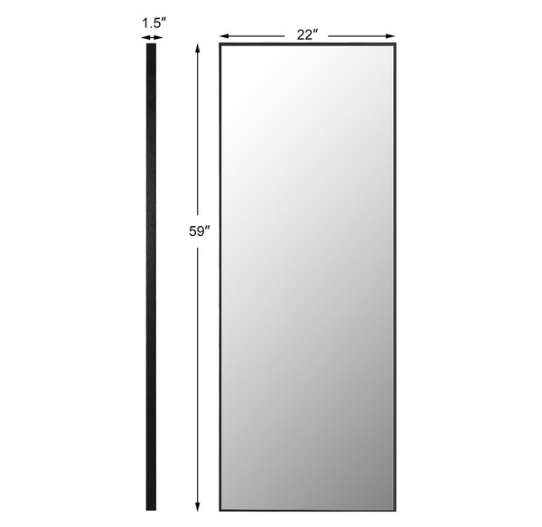 Full Length 59'' Aluminum Frame Mirror product image