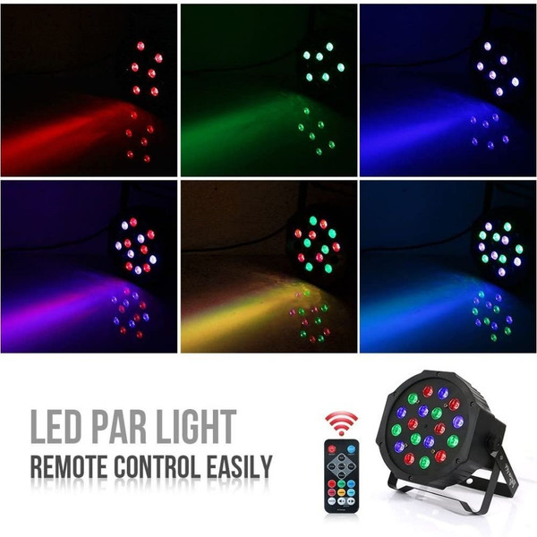 18-LED Sound Activated Stage Light with Remote (2- or 4-Pack) product image
