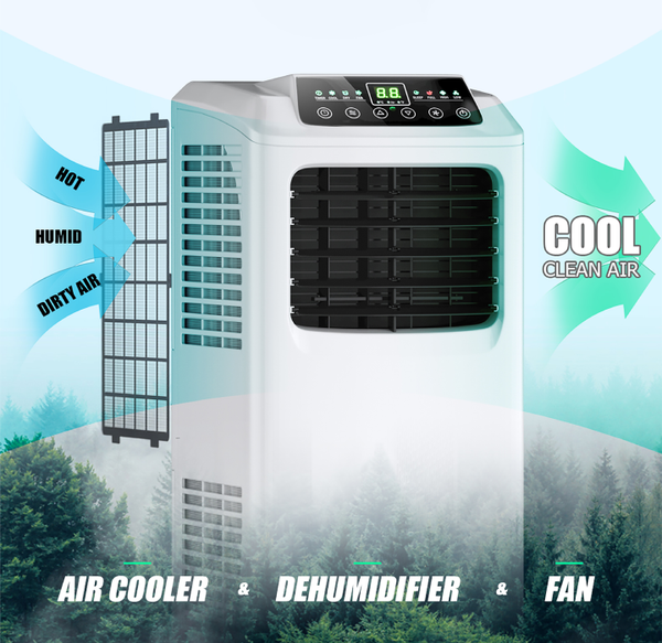 Portable 8,000BTU Air Conditioner & Dehumidifier with Remote product image