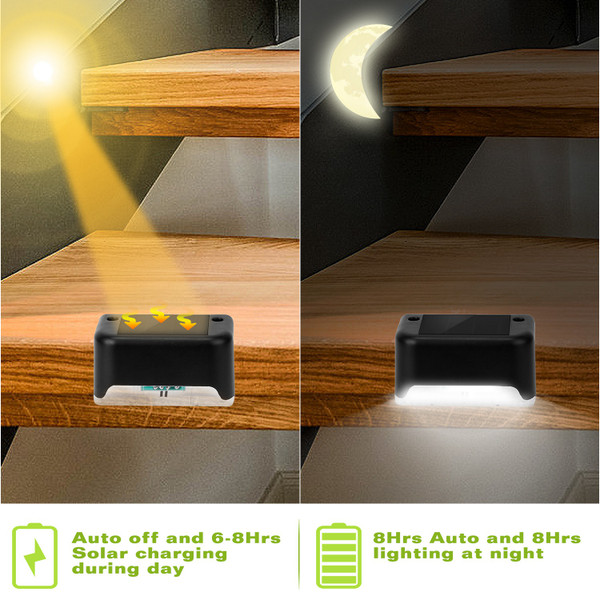 Solarek® Outdoor Solar Powered LED Step Lights (4- or 8-Pack) product image