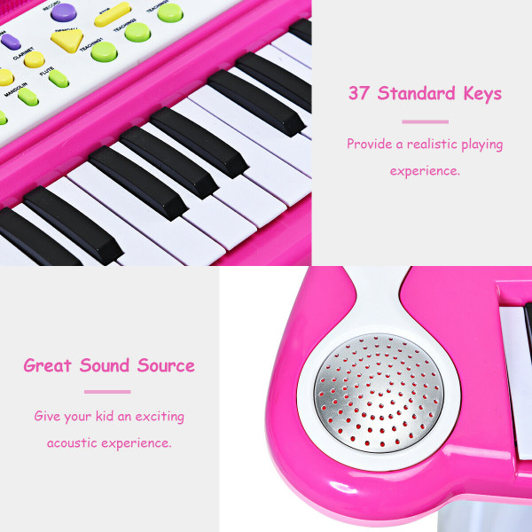 Kids' Electronic 37-Key Keyboard with Microphone product image