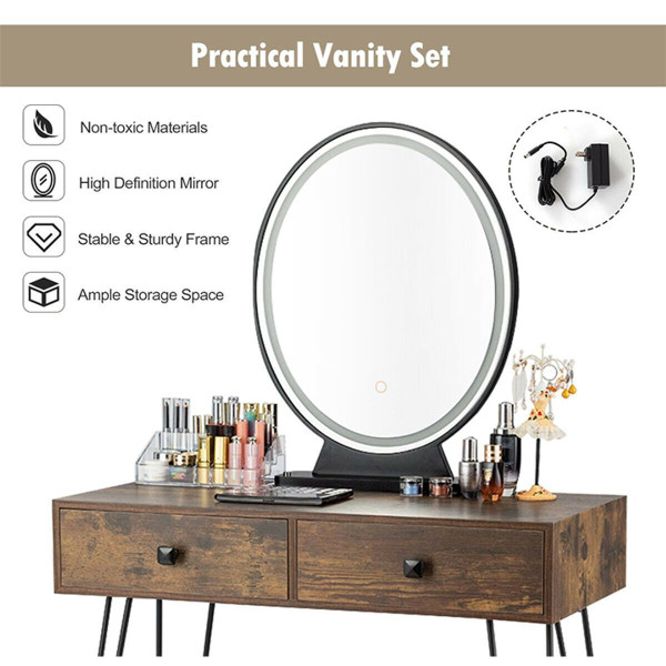 Vanity Table with Touch Switch 3-Color Lighting product image