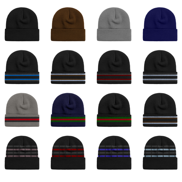 Men's Soft Warm Knitted Cuff Cap Beanie Hat (2- or 3-Pack) product image