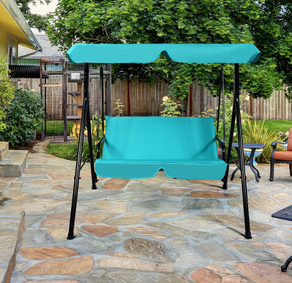 Blue Loveseat Patio Canopy Swing Glider product image