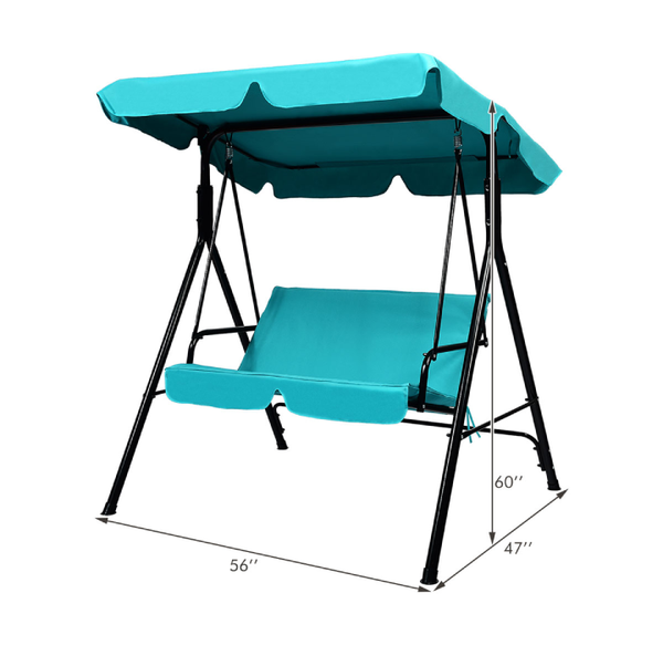 Blue Loveseat Patio Canopy Swing Glider product image