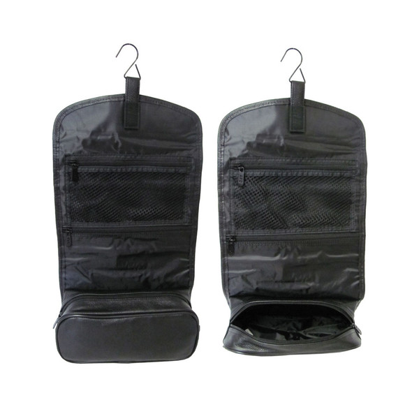 Hanging All-Leather Toiletry Bag Travel Kit product image