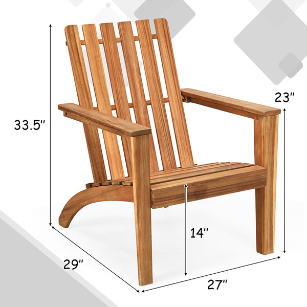 Acacia Wood Adirondack Chair product image