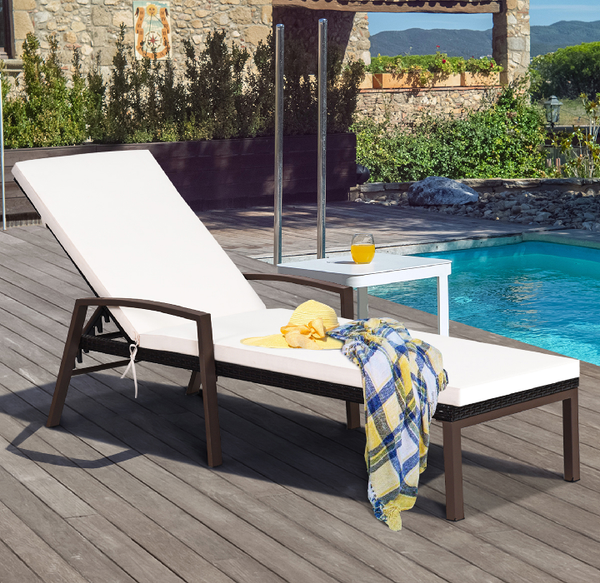 Rattan Cushioned Adjustable Lounge Chair product image