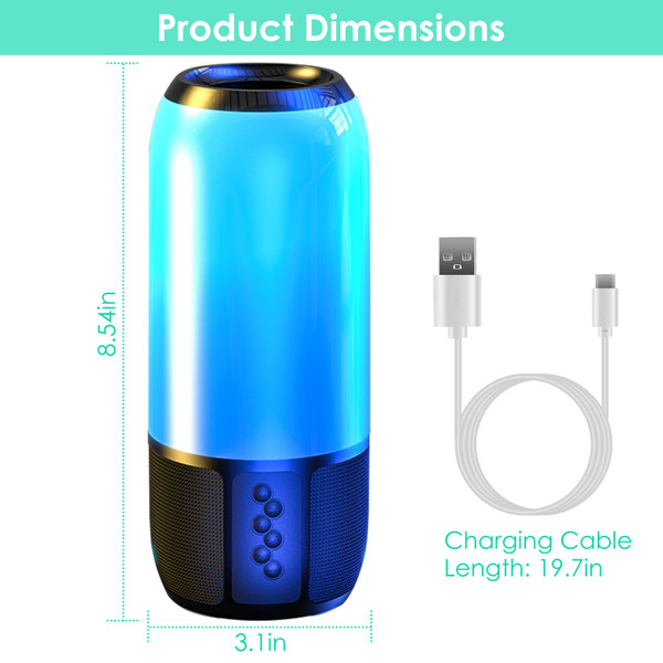 iMounTEK® Wireless Lighted Portable Speaker with Color-Changing Light product image