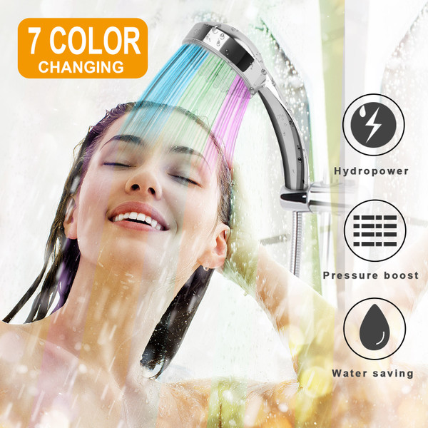 iMounTEK® Water-Powered LED Shower Head with Color-Changing Lights product image