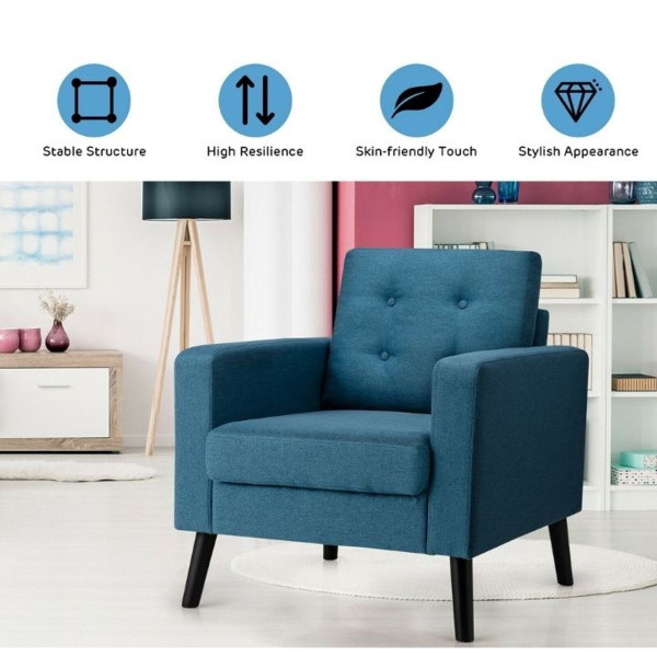 Modern Tufted Fabric Accent Chair product image