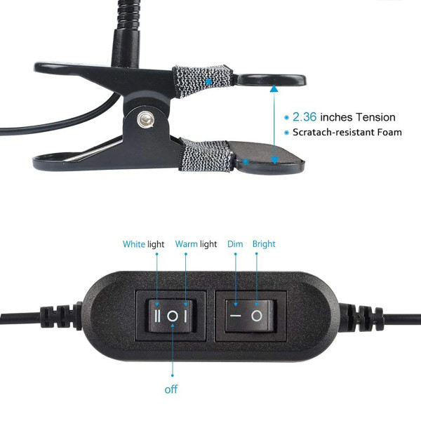 LED Clip-on Light Reading Light with Gooseneck product image