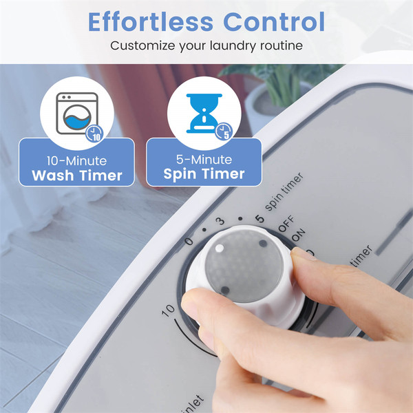 Portable 5.5-Pound Mini Electric Washing Machine product image