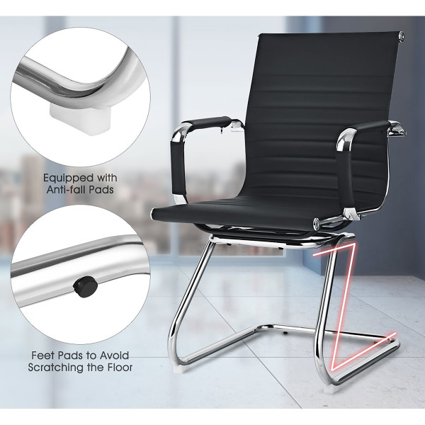 Heavy-Duty Conference Chair with Protective Arm Sleeves (Set of 4) product image