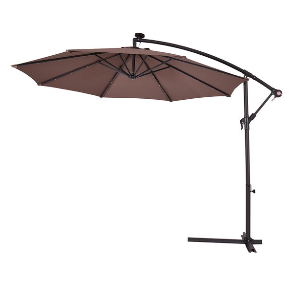 10' Hanging Solar LED Patio Sun Shade Umbrella product image