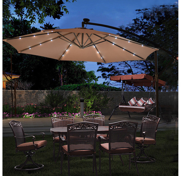 10' Hanging Solar LED Patio Sun Shade Umbrella product image