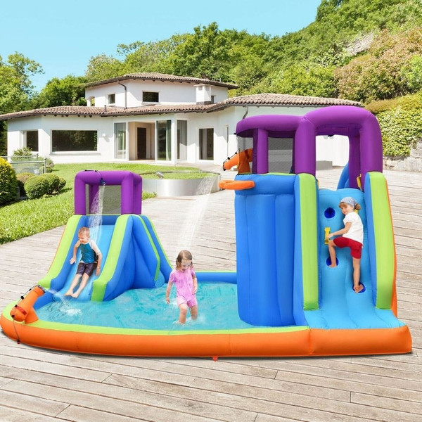 Inflatable 6-in-1 Dual Slide Water Park Bounce House product image