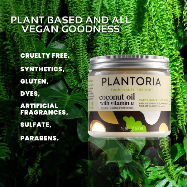 Plantoria™ Coconut Oil with Vitamin E Moisturizer Jar, 100% Organic product image
