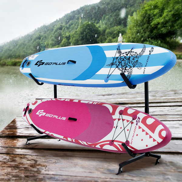 Heavy-Duty Freestanding Dual Storage Rack for Kayaks/Paddleboards product image