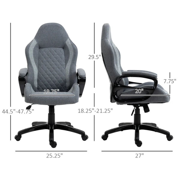 Ergonomic High Back Office Chair with Padded Armrests & Swivel Wheels product image