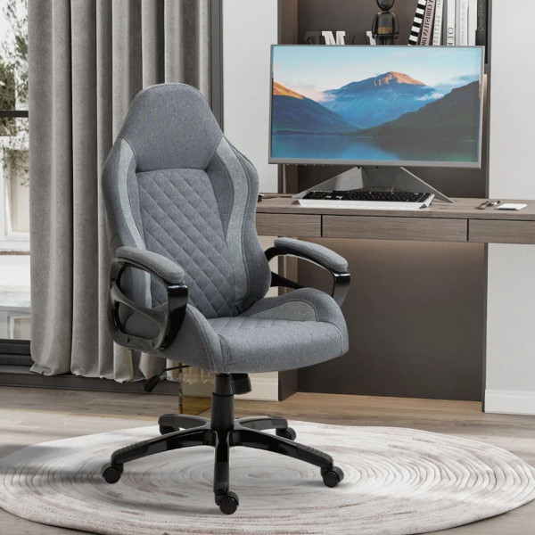 Ergonomic High Back Office Chair with Padded Armrests & Swivel Wheels product image