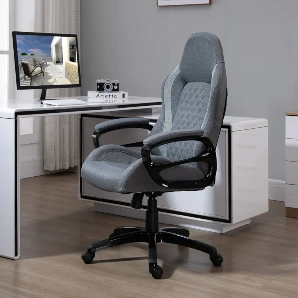 Ergonomic High Back Office Chair with Padded Armrests & Swivel Wheels product image