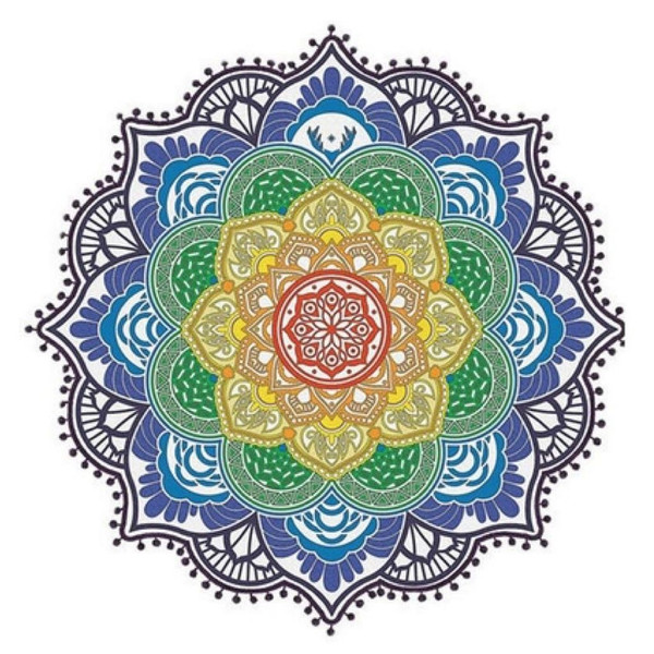 Lotus Flower Mandala Throw Blanket product image