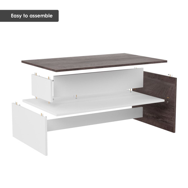Modern 2-Tier Console Table TV Stand with Storage Shelf product image