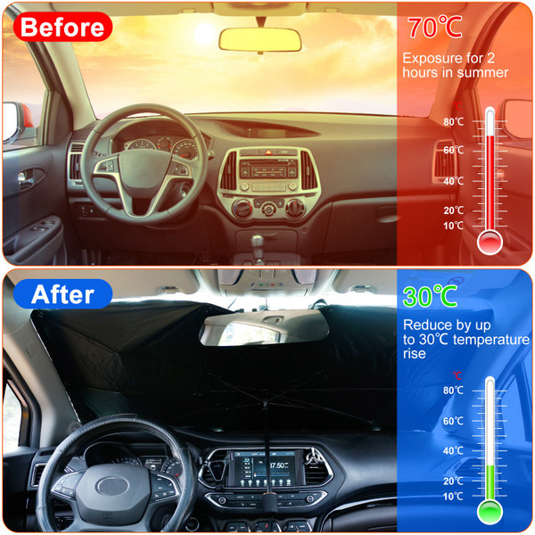 Foldable Windshield Sun Visor by LakeForest® product image