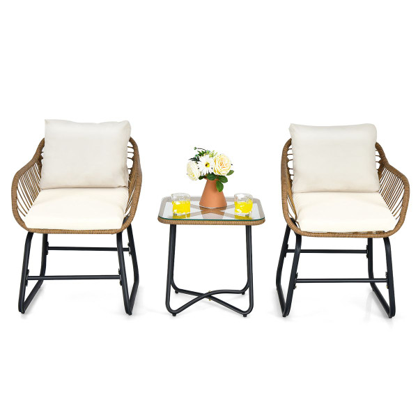 3-Piece Patio PE Rattan Bistro Set product image