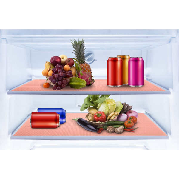 2pcs Refrigerator Mats Can Be Cut Easy Clean Fridge Pads
