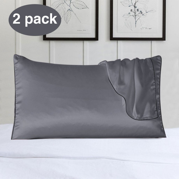 100% Silk Pillowcase with Trim Detail (2-Pack) product image