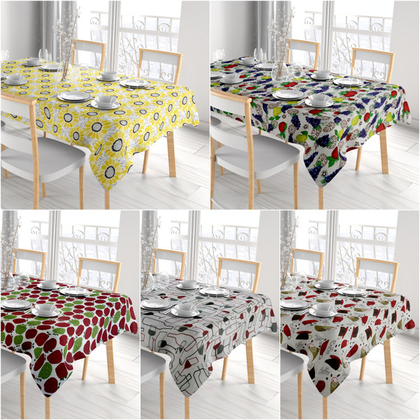 Printed Waterproof Stain-Resistant Flannel-Back Tablecloth (2-Pack) product image